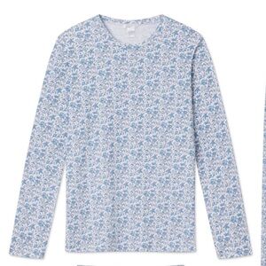 LAKE Pima Crew Long Sleeve + Pants Pajama Set